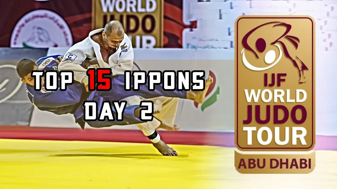 Top 15 ippons in day 2 of Judo Grand Slam Abu Dhabi 2019 background