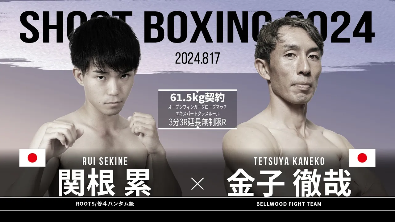 金子徹哉vs関根 累【SHOOT BOXING 2024 act.4】 background