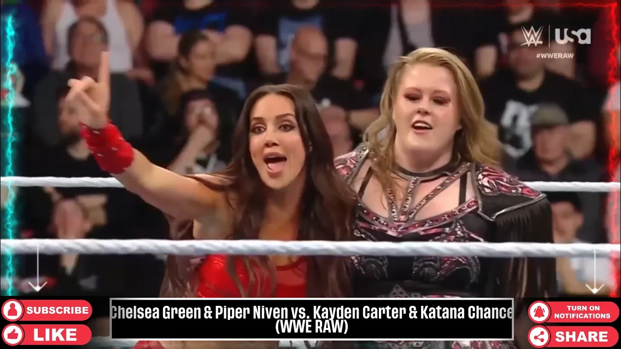 Chelsea Green & Piper Niven vs. Kayden Carter & Katana Chance: WWE RAW, April 15, 2024 background