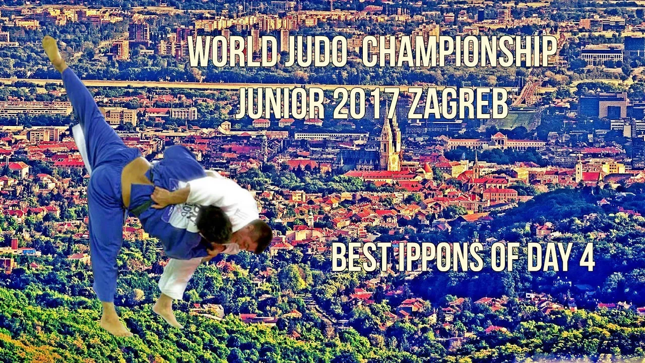 Best ippons in day 4 of World Judo Championship Juniors 2017 Zagreb background
