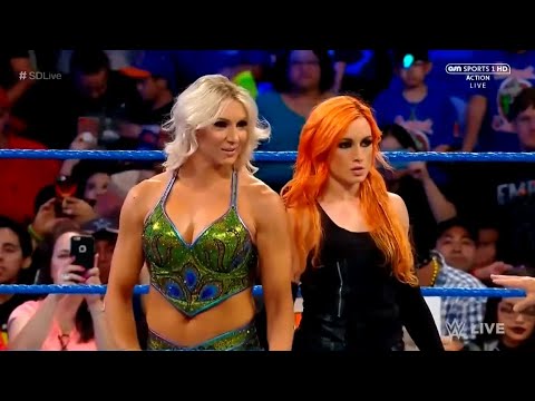 Charlotte Flair & Becky Lynch vs Natalya & Tamina SmackDown 2017