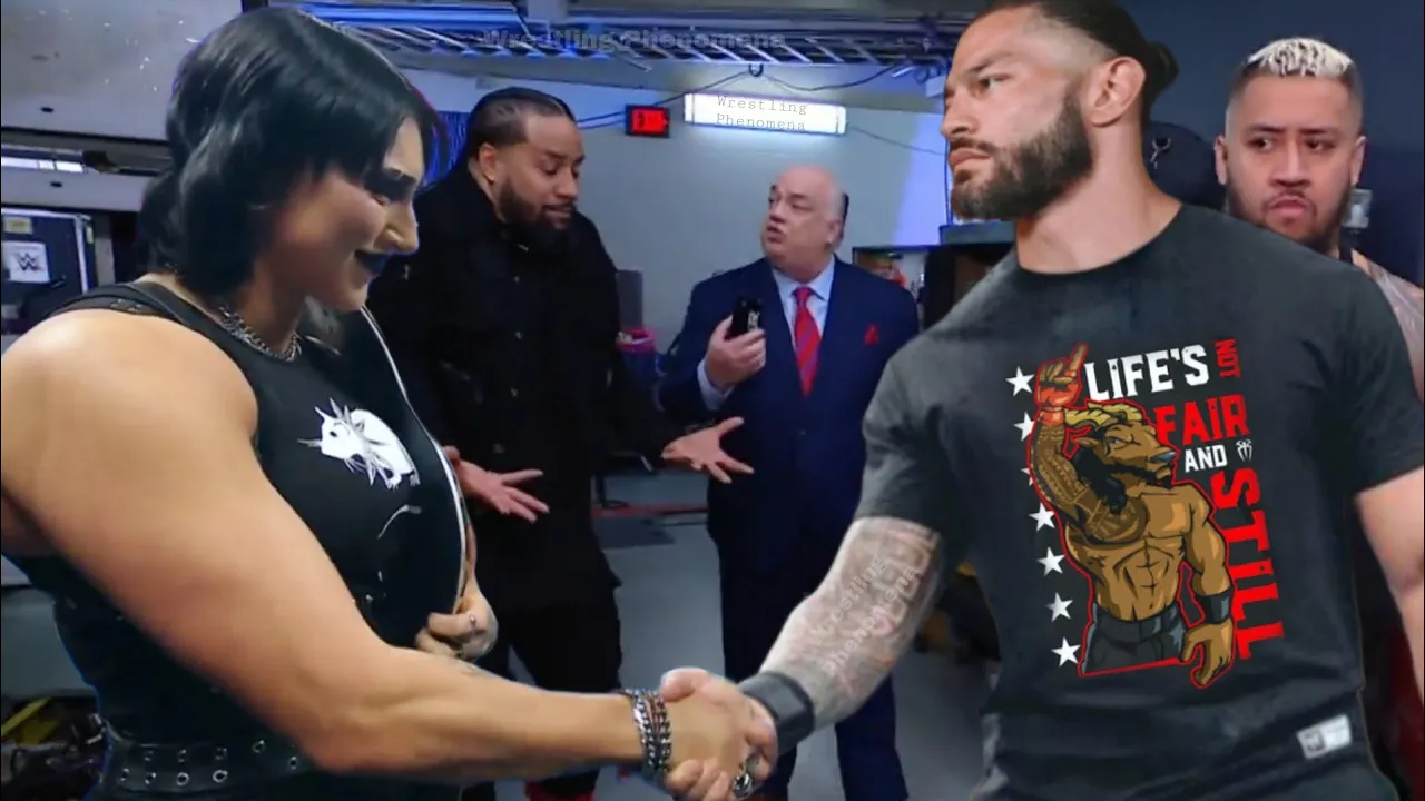 Roman Reigns Joins Rhea Ripley Love To Destroy Jey Uso & Cody Rhodes WWE Smackdown 2023 Highlights background