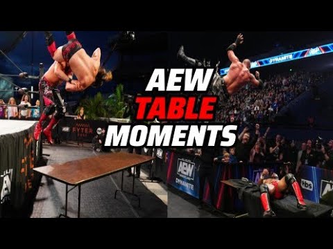 AEW Table Moments Compilation 