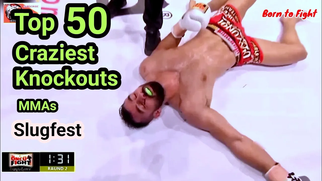 Top 50 CRAZIEST KNOCKOUTS in MMA | Slugfest background
