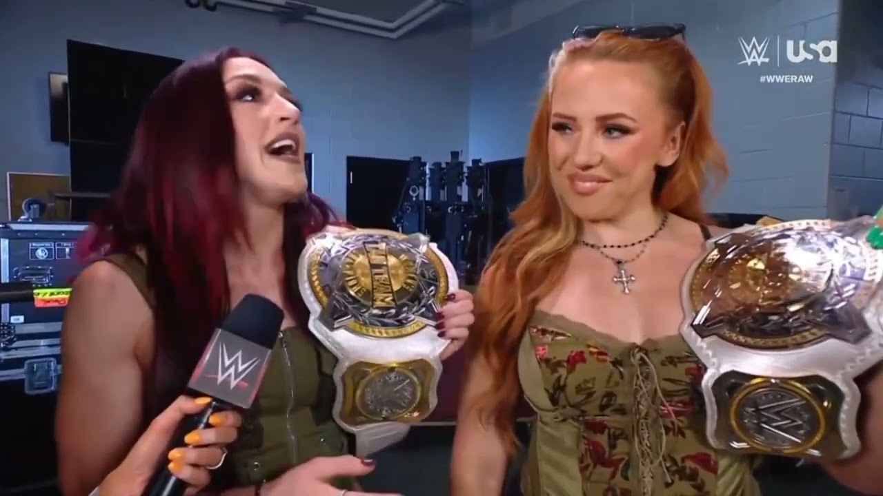WWE ~ Alba Fyre, Isla Dawn, Shayna Baszler & Zoey Stark Backstage: RAW 6/17/24 background