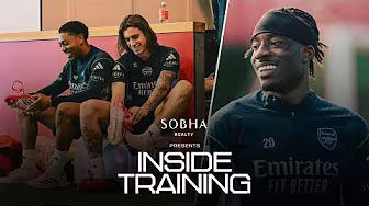 MARTINELLI AND JESUS GOAL CONTEST 😅 | INSIDE TRAINING | Building up to Brighton & Hove Albion | EPL