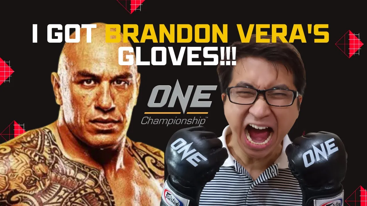 I got Brandon Vera's fighting gloves from ONE 164!!! backdrop