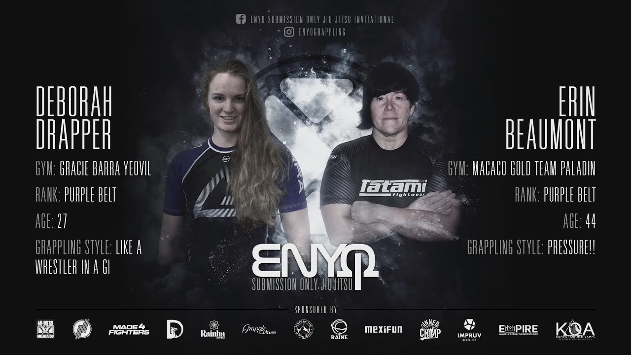 Deborah Drapper vs Erin Beaumont: Enyo Grappling August 2022 background