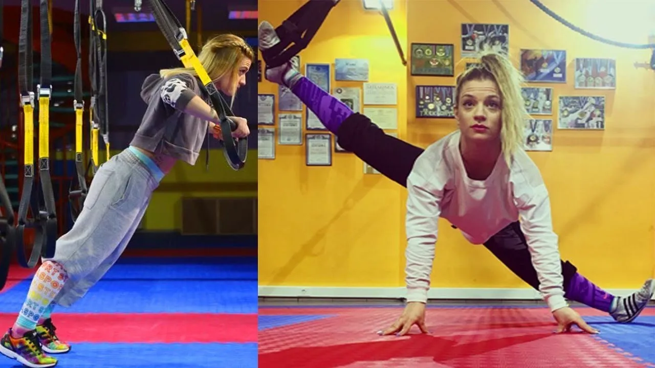 Taekwondo Girls Stretching Workout in Gym | Flexibility & Strength Training background
