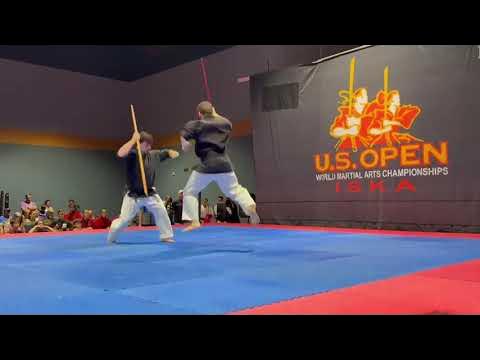 Michael and Samuel Brumme Synchronized Traditional Weapons - US Open 2025 background
