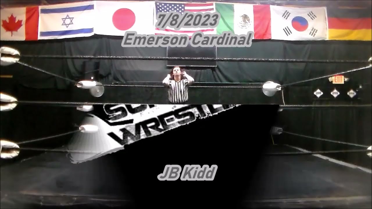 Emerson Cardinal vs JB Kidd // Supreme Wrestling 7/8/2023 background