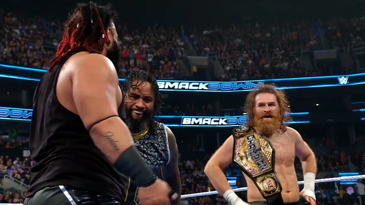 Jacob Fatu Said 'I Love You' To Sami Zayn After Destroy Solo Sikoa Bloodline WWE Smackdown 2025 backdrop
