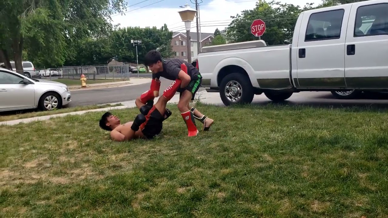 I fight an angry shirtless man