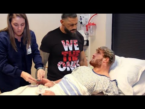 Roman Reigns Reply To Injured Logan Paul in Hospital After The Match WWE Smackdown 2022 Highlights background