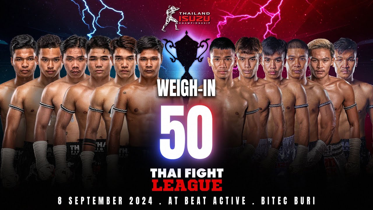 THAI FIGHT League #50 | การชั่งน้ำหนัก - Weigh-In (ถ่ายทอดสด 8 ก.ย. 2024) backdrop