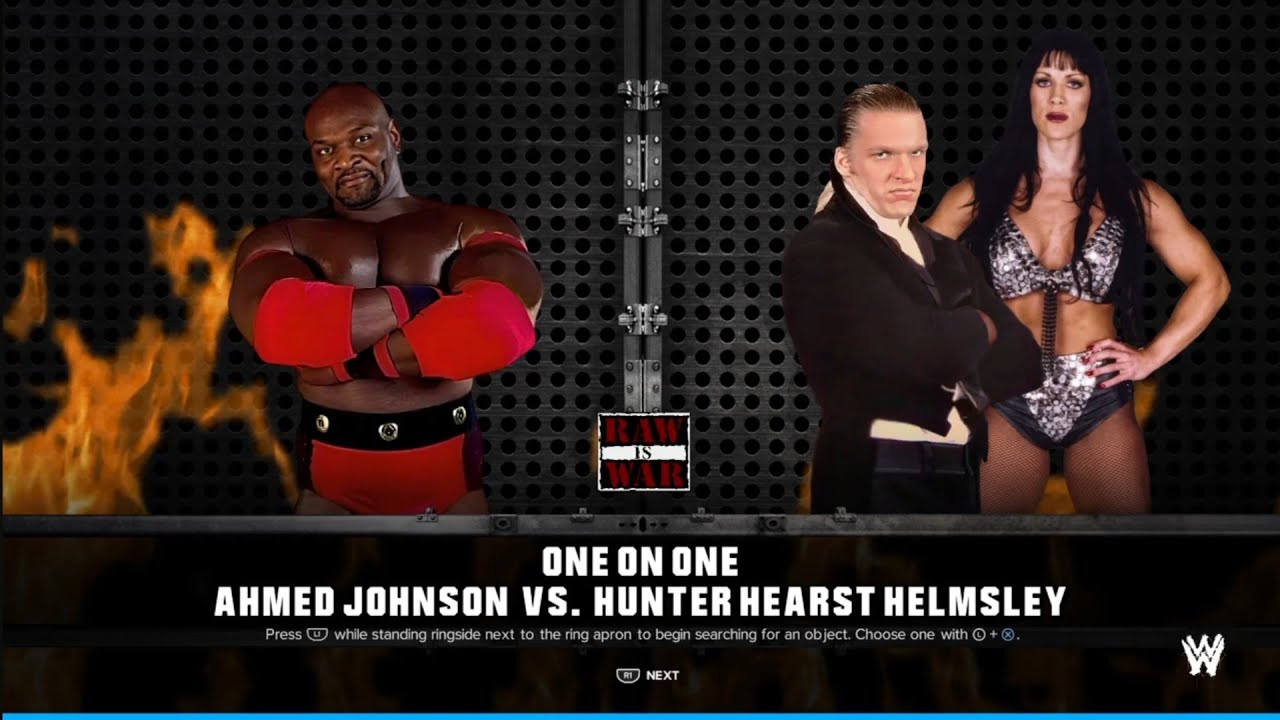 Ahemd Johnson vs Hunter Hurst Helmsley. Raw is War. WWE 2K24