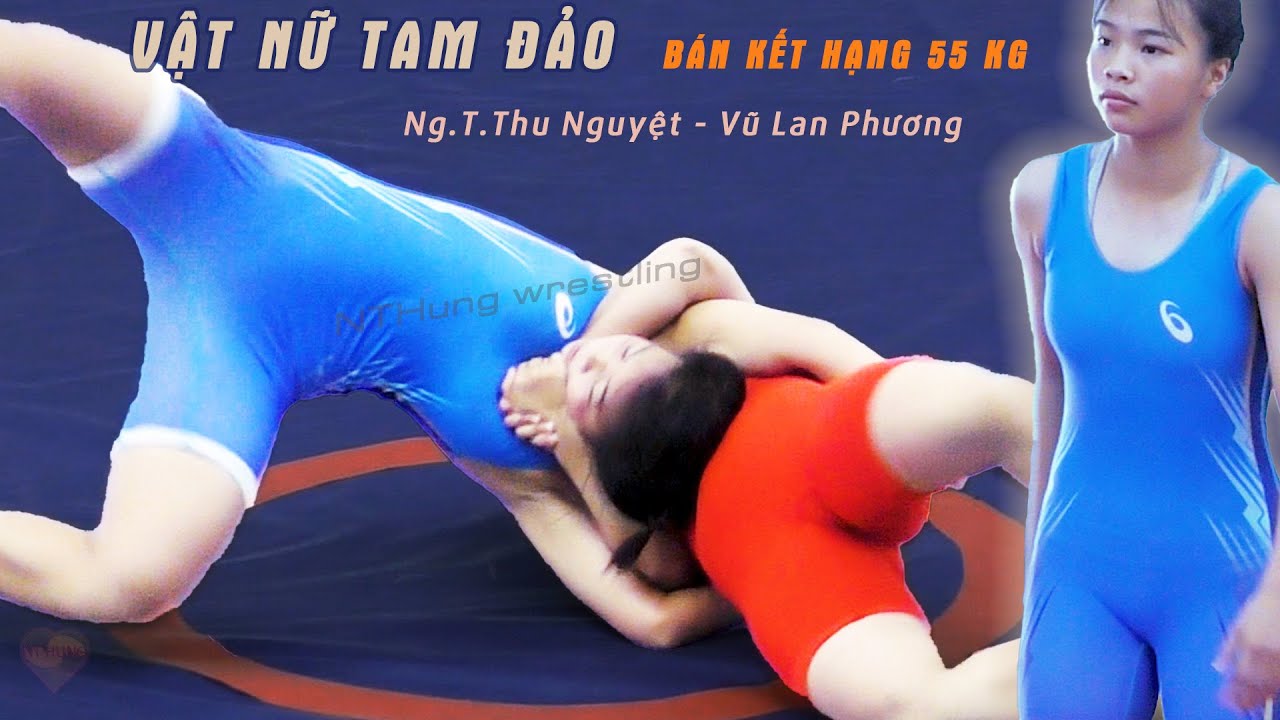 Vật Nữ Tam Đảo. Bán Kết 2. Hạng 55 kg .Women wrestling. background