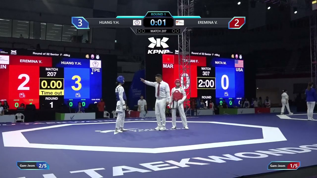 207 Round of 32 F 49kg TPE HUANG Y H AIN EREMINA V PGM