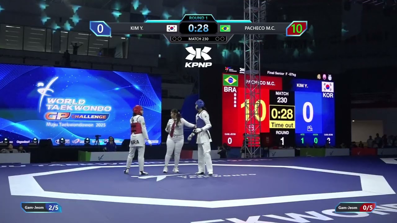 230 Final F 57kg KOR KIM Y BRA PACHECO M C PGM