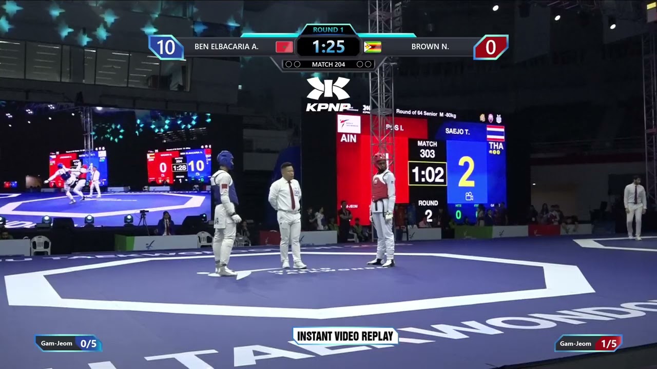 204 Round of 64 M 80kg MAR BEN ELBACARIA A ZIM BROWN N PGM background