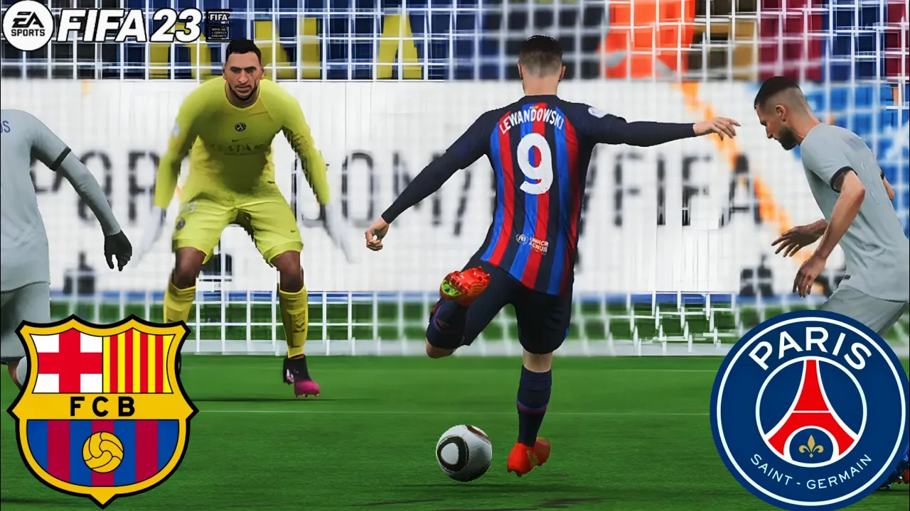 FIFA 23 - FC Barcelona Vs PSG | UEFA Champions League Quarter Final background