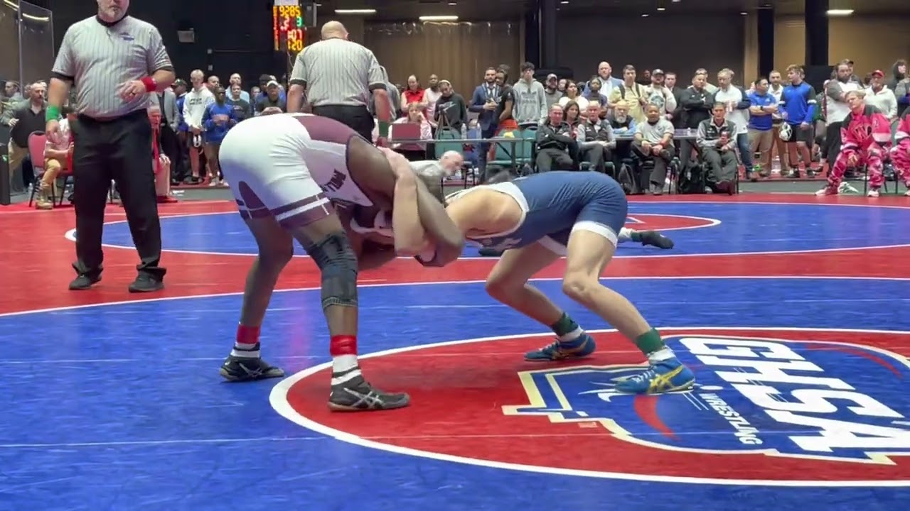 Amantee Mills Mill Creek vs Noah Danforth West Forsyth 2023 7A GHSA State Finals 132lbs background