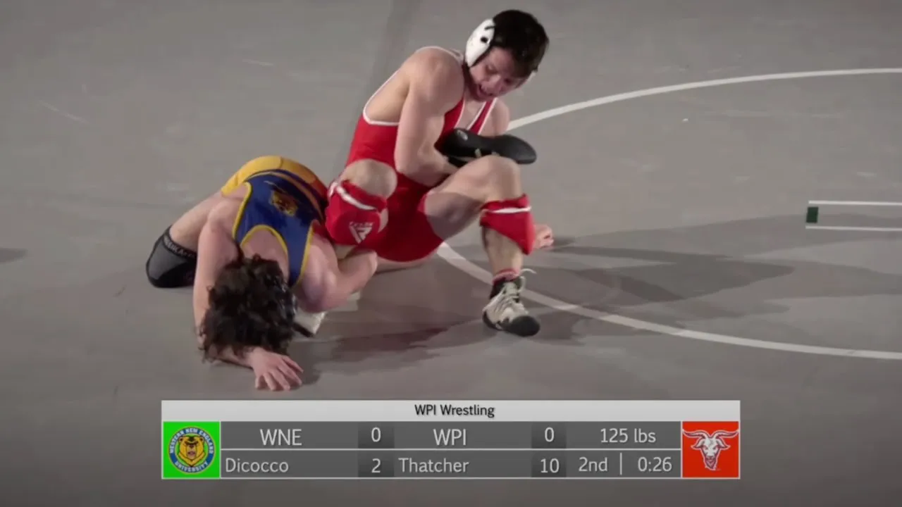 125lbs Tanner Thatcher (WPI) vs Beniamino DiCocco (Western New England)
