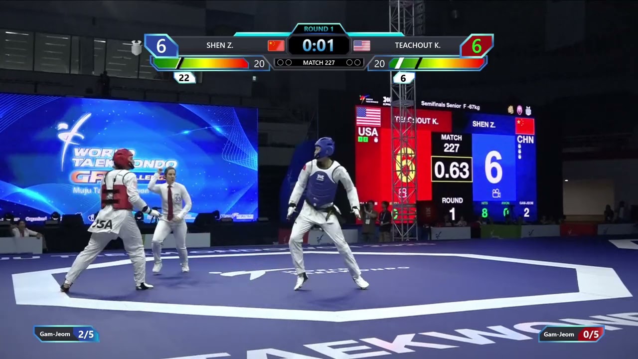 227 Semifinals F 67kg CHN SHEN Z USA TEACHOUT K PGM