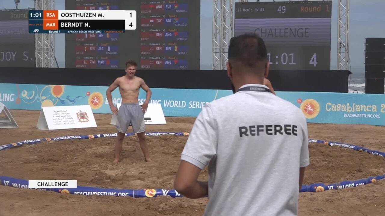 Michael OOSTHUIZEN (RSA) vs. Noah BERNDT (MAR) • Round 1 • Men's BW 65Kg