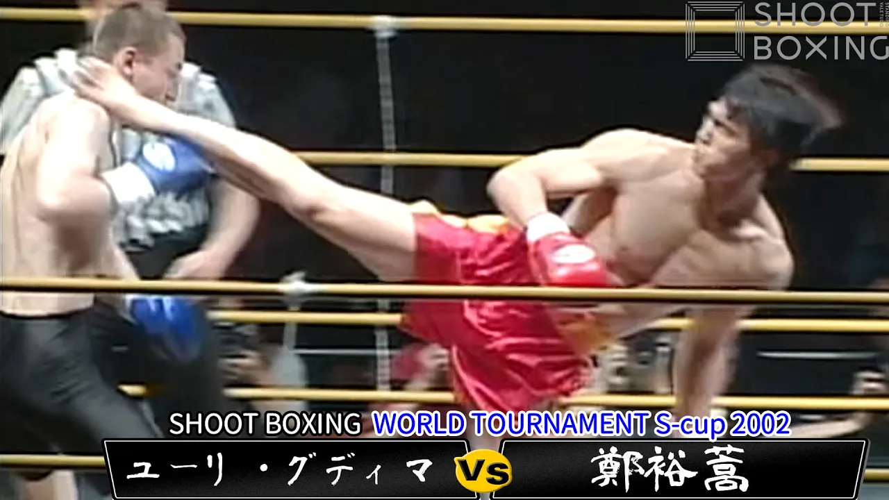 【KO決着:DRAKA王者vs散打王者】鄭裕蒿 vs ユーリ・グディマ【SHOOT BOXING WORLD TOURNAMENT S-cup 2002】 background