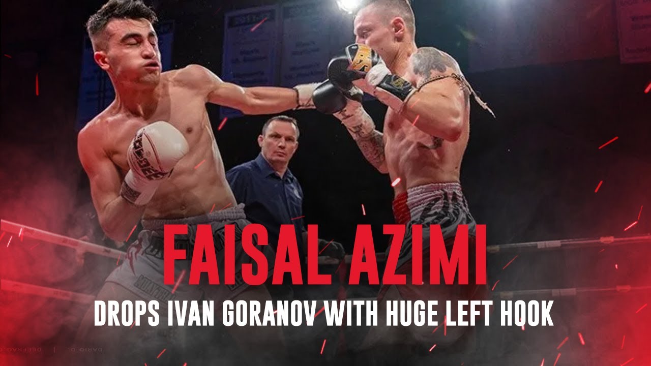 Faisal Azimi drops Ivan Goranov with a huge left hook | Lion Fight 62 background