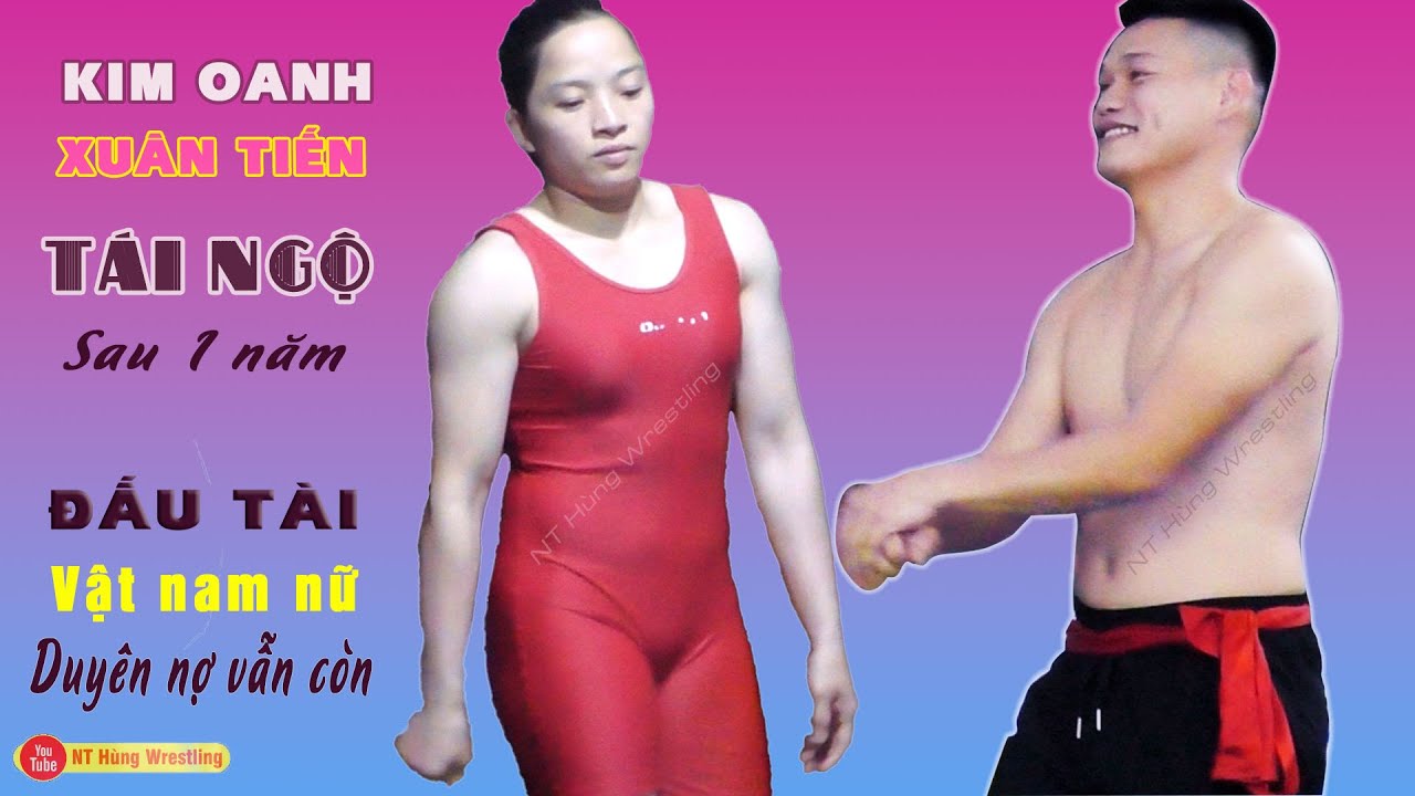 Cuộc tái ngộ đầy duyên nợ của cặp đôi KIM OANH - XUÂN TIẾN hội làng Quậy - women's wrestling.