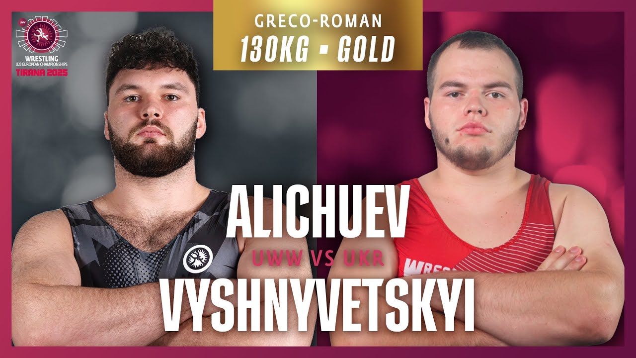 Magomed ALICHUEV (UWW) vs. Mykhailo VYSHNYVETSKYI (UKR) | U23 EURO CHAMPIONSHIPS FINALS | GR 130Kg backdrop