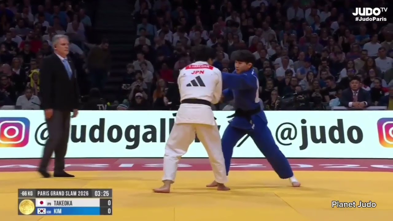 Takeshi TAKEOKA 🇯🇵 🆚️ Channyeong KIM 🇰🇷 | финал/-66кг | Большой Шлем Париж 2026