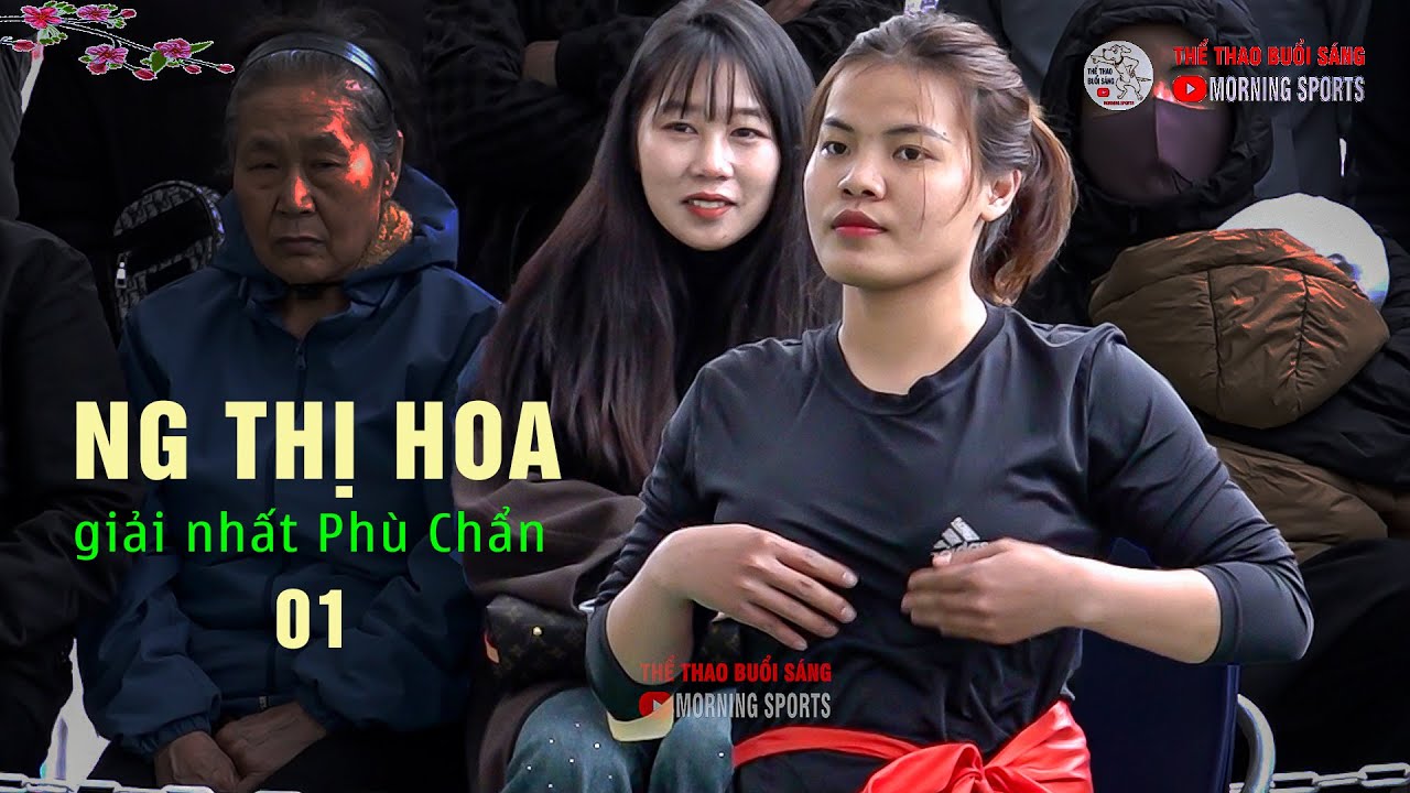 Vật Nữ 2025. "NG THỊ HOA" Nhất Nữ trận 1..women wrestling. Phù Chẩn 2025 backdrop