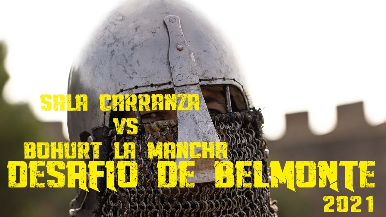 DESAFIO DE BELMONTE 2021 espada y escudo Bohurt la Mancha vs Carranza background