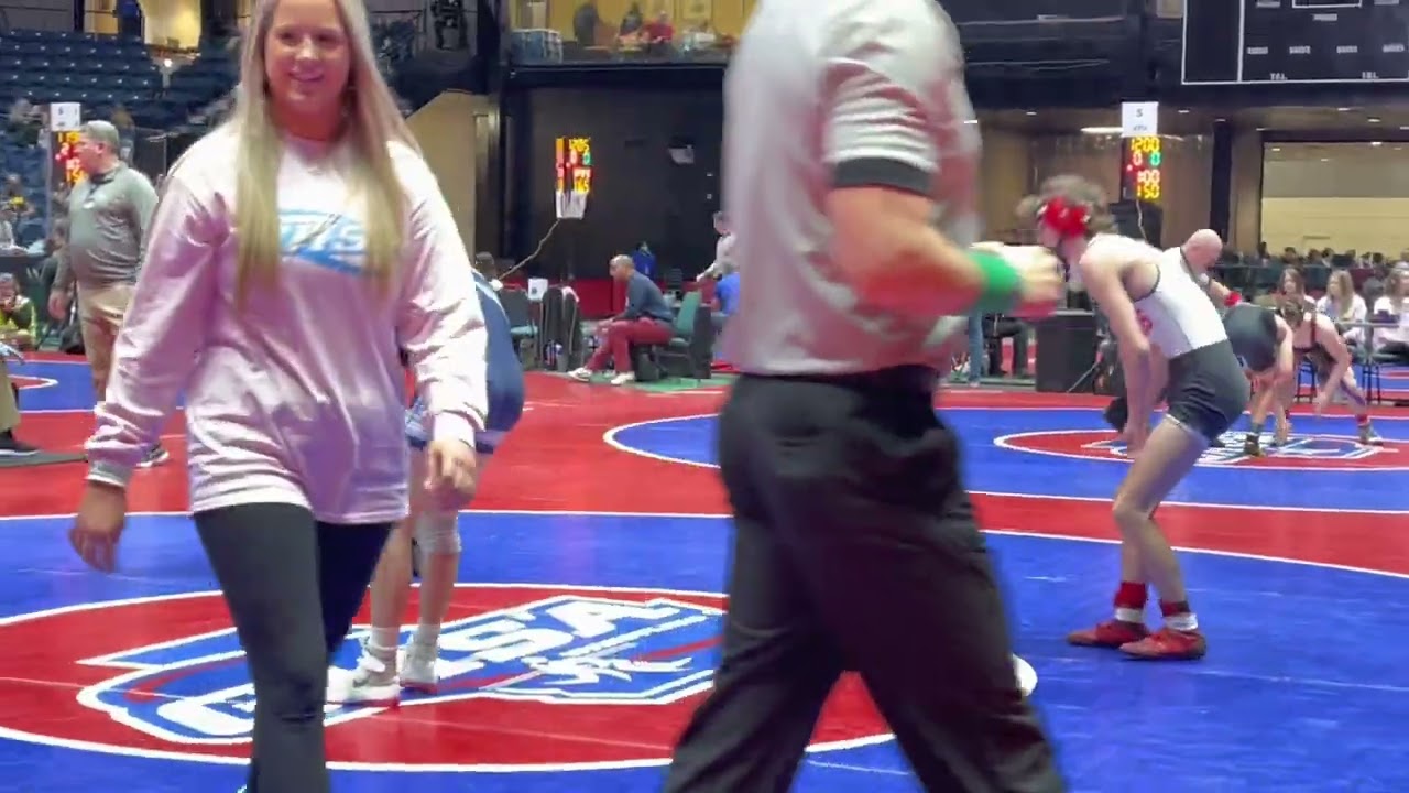 Alex Hyman Lovett vs Zack Gray Cedartown 2023 4A GHSA State Semifinals 113lbs background