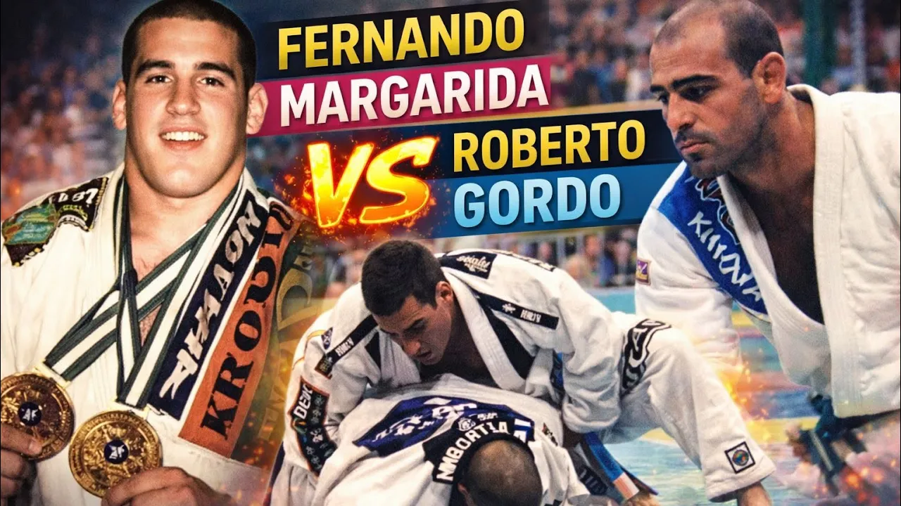 Fernando Margarida Pontes vs Roberto Gordo Jiu Jitsu Match Brasilero 2000 backdrop
