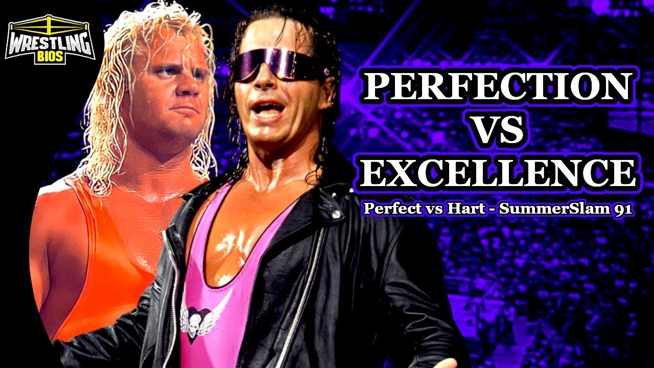 Perfection vs Excellence - Mr. Perfect vs Bret Hart at SummerSlam 1991 background