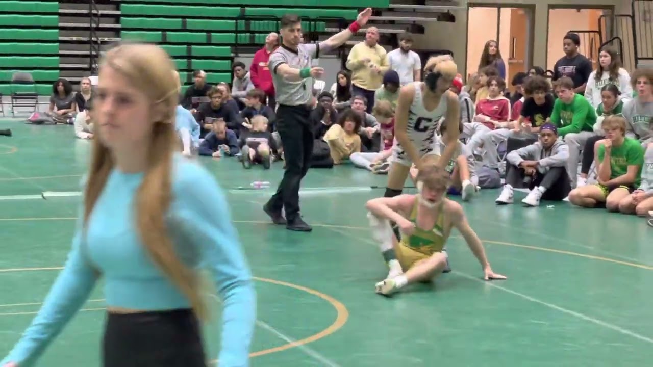 Rylan Ibold Buford vs Brandon Higgins Camden 113lbs 7A GHSA State Duals Finals 2023 backdrop