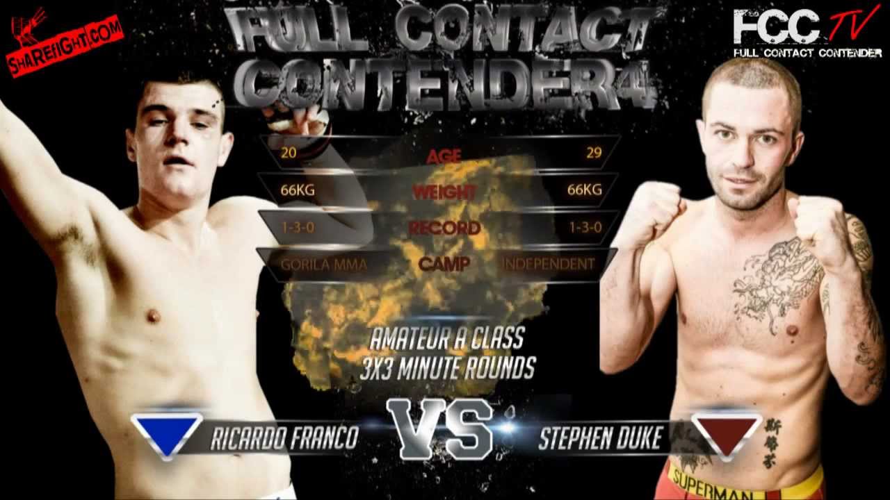 FCCTV STEPHEN DUKE VS RICARDO FRANCO Full Contact Contender 4