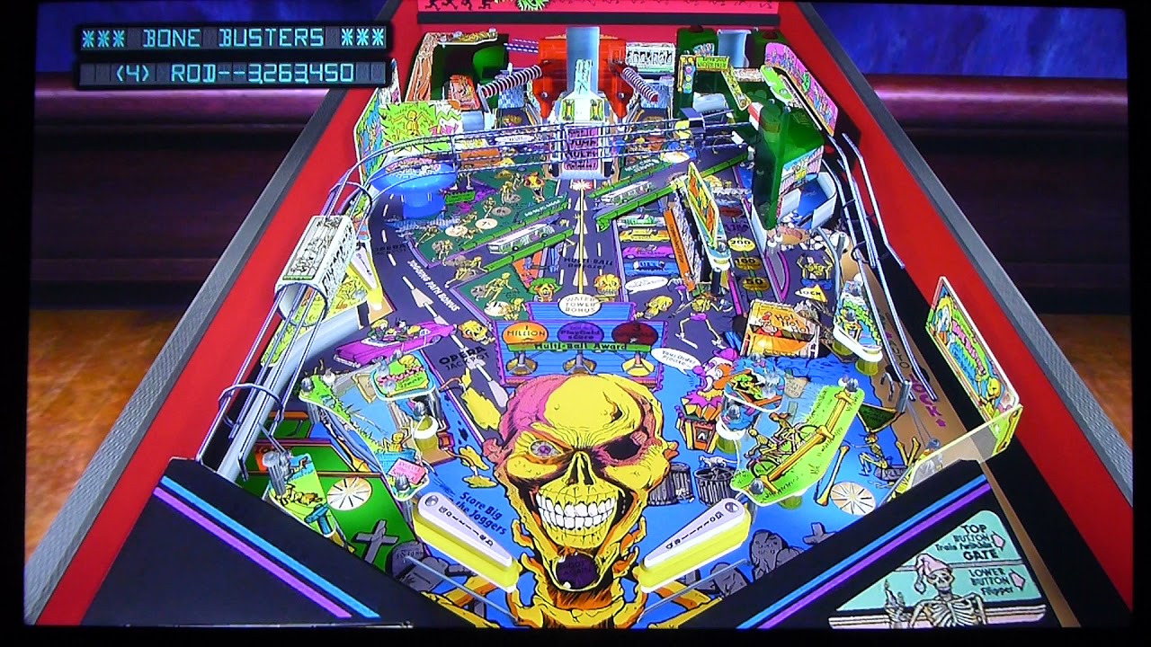 Bone Busters Inc. on The Pinball Arcade background