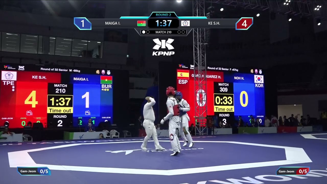 210 Round of 32 M 68kg BUR MAIGA I TPE KE S H PGM