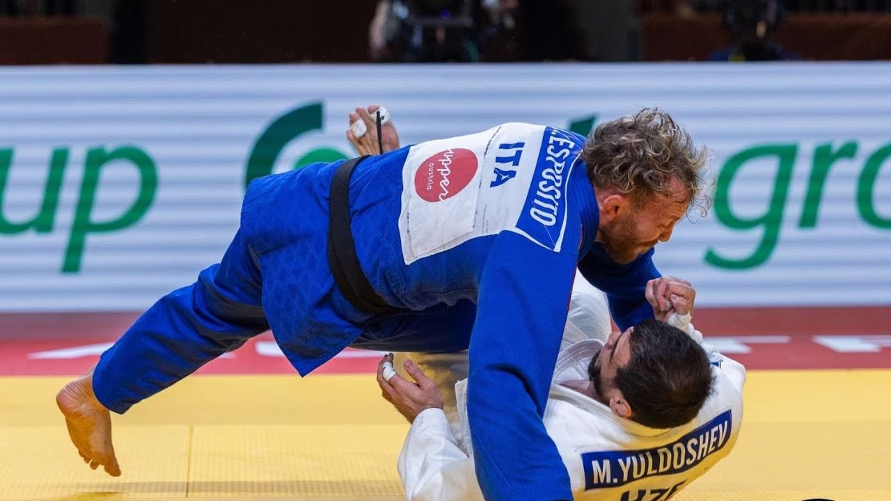 Antonio Esposito VS Murodjon Yuldoshev Grand Prix Upper Austria 2025 Gold medal contest -81 kg background