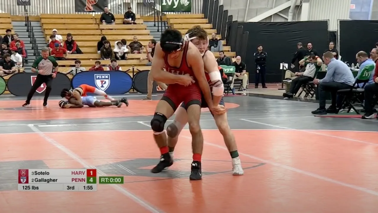125lbs Max Gallagher (Penn) vs Diego Sotelo (Harvard)