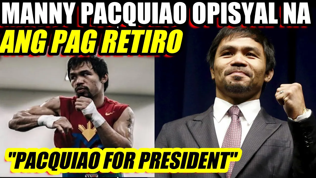 MANNY PACQUIAO RETIREMENT OPISYAL NA | PACQUIAO FOR PRESIDENT backdrop