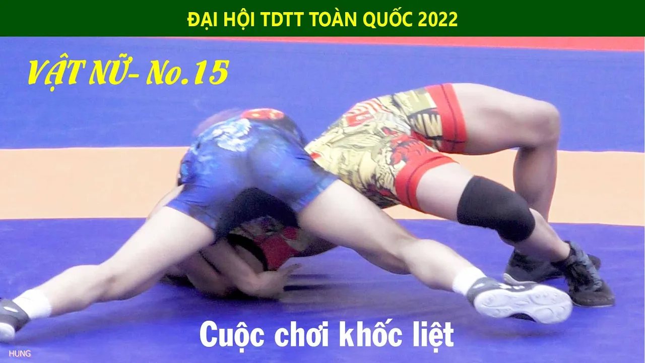 Vật nữ, Women wrestling - Hạng 46 kg - N.T.Huyền - Hà Nam & T.T.Yên - Hà Nội . background