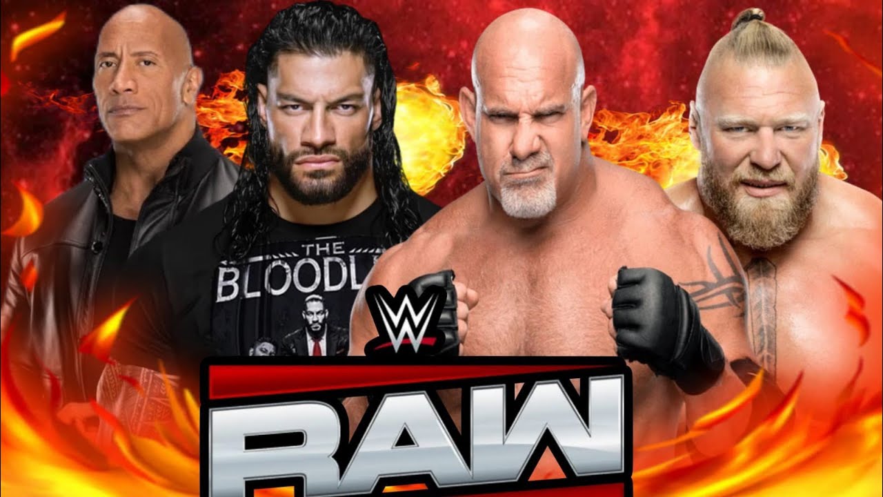 FULL MATCH : Roman Reigns & The Rock Vs. Brock Lesnar & Goldberg : WWE RAW 2025