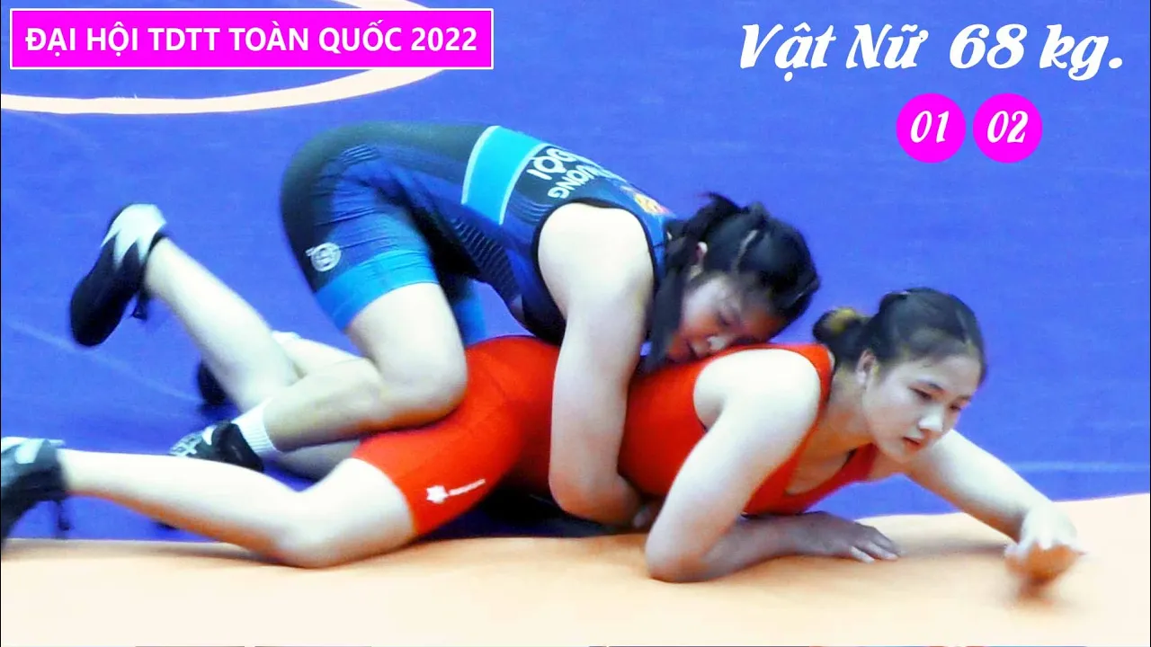 Vật nữ, Women wrestling - 2 trận đầu hạng 68 kg xinh như HOA HẬU.