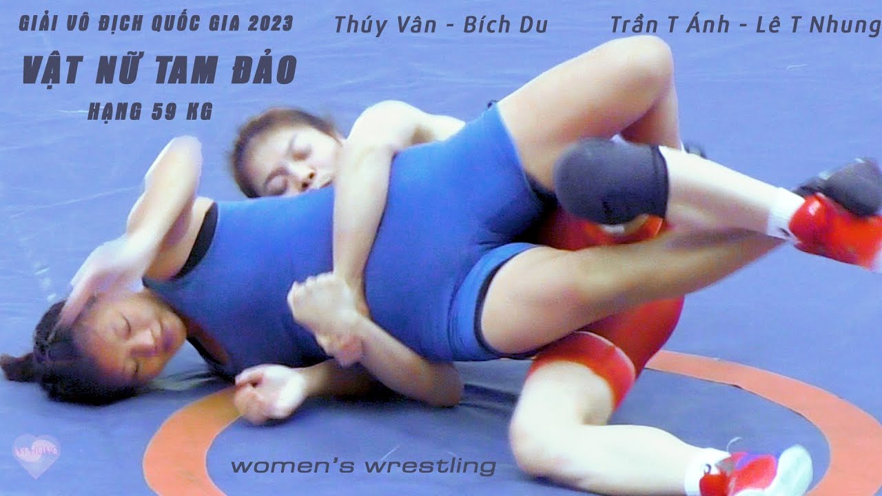 Vật Nữ Tam Đảo. Trận 24, 25 .Women wrestling. background